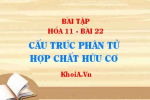 Bài tập Cấu trúc phân tử của hợp chất hữu cơ: Giải bài 1, 2, 3, 4, 5, 6, 7, 8 trang 101, 102 SGK Hóa 11 bài 22